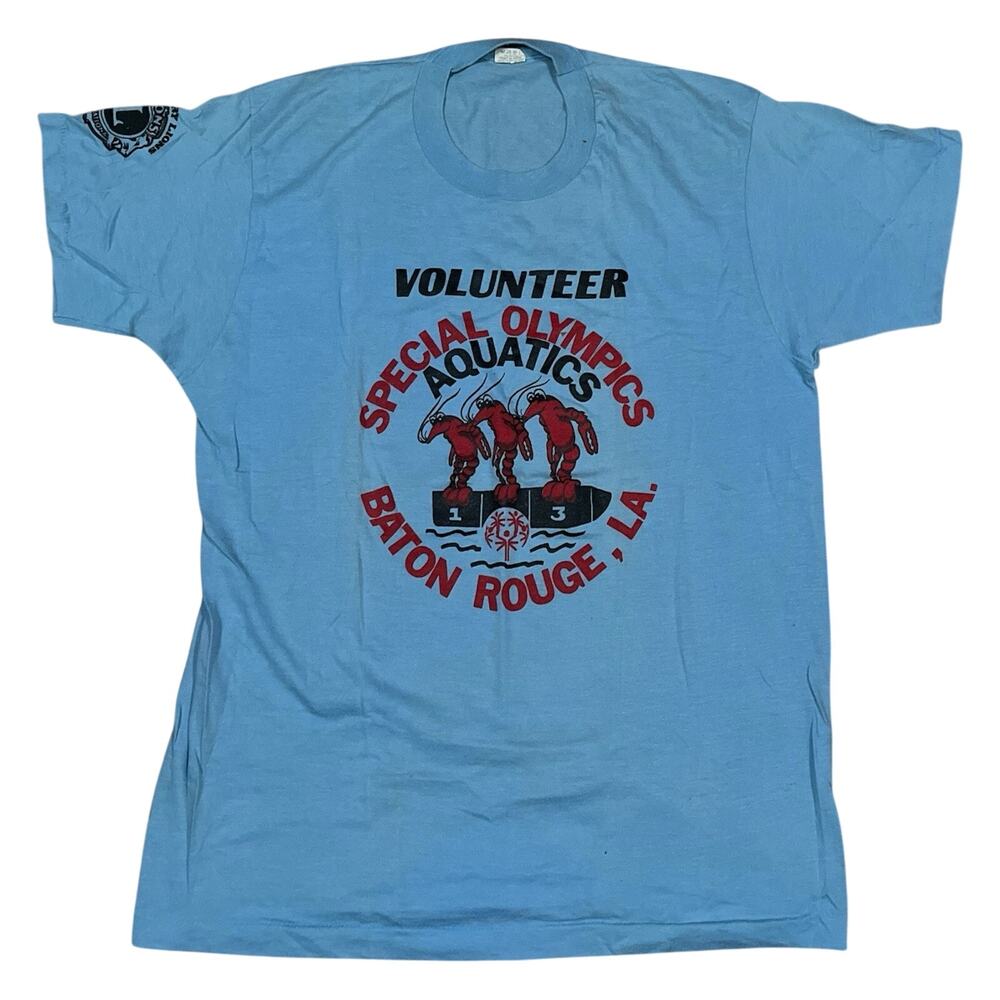 Vintage Screen Stars Special Olympics Aquatics Volunteer Single Stitch T-Shirt
